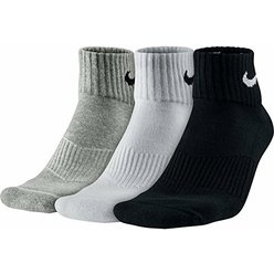 Pánské ponožky Nike Cushion Quarter - 3 páry - bílo,černo,šedé