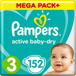 Pampers Active baby 3 ( 6-10kg )  Megapack 152 ks