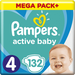 Pampers Active baby 4 ( 8-14kg ) Megapack 132 ks