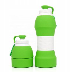 Skládací láhev na sport MAXTECH 580 ml - zelená